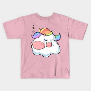 sleepy unicorn Kids T-Shirt